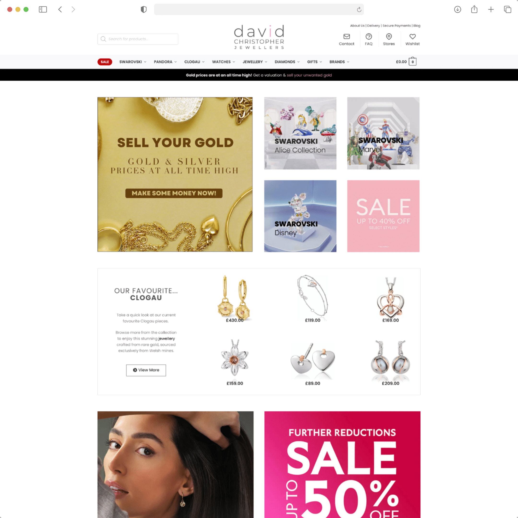 David Christopher Jewellers website screenshot